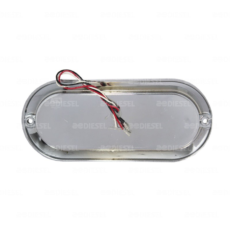 PLAFÓN 12/24V 9 LED OVALADO ÁMBAR CROMADO PLANO ALTA/BAJA/FIJA