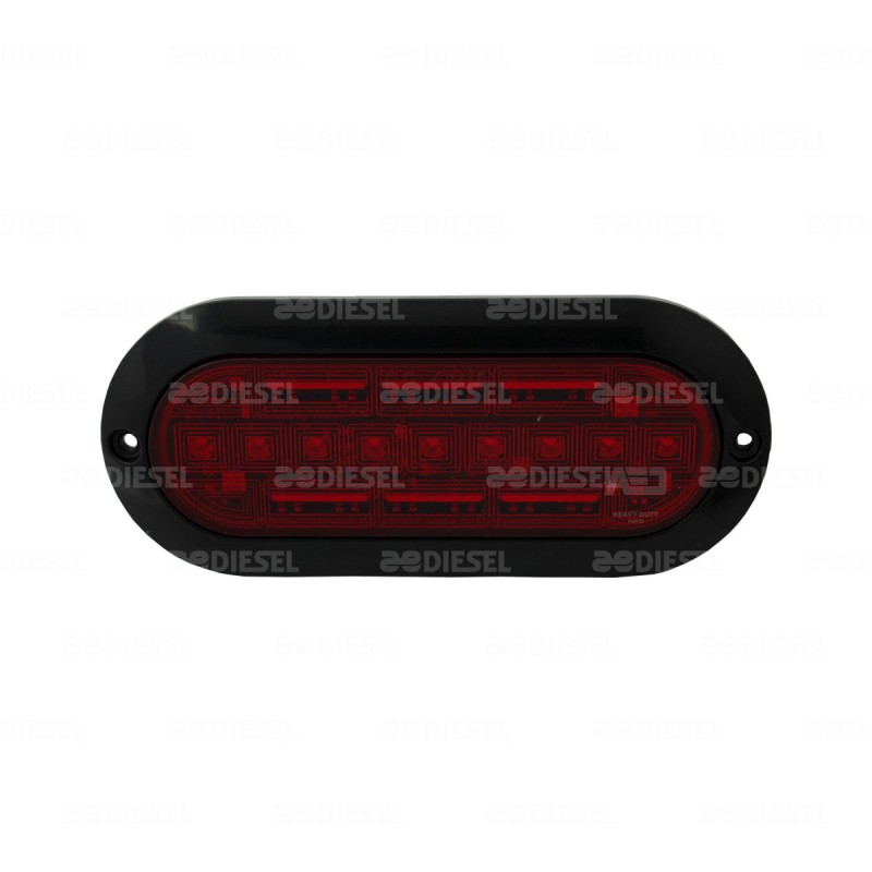 PLAFÓN 12/24V 9 LED OVALADO ROJO NEGRO PLANO ALTA/BAJA/FIJA
