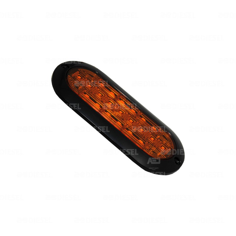 PLAFÓN 12/24V 9 LED OVALADO ÁMBAR NEGRO PLANO ALTA/BAJA/FIJA