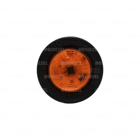 PLAFÓN 12/24V 6 LED 2 1/2"  ÁMBAR GOMA FIJA