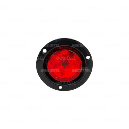 PLAFÓN 12/24V 6 LED 2 1/2"  ROJO NEGRO FIJA