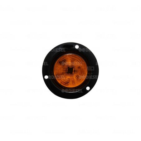 PLAFÓN 12/24V 6 LED 2 1/2"  ÁMBAR NEGRO FIJA