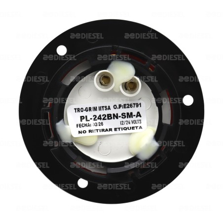PLAFÓN 12/24V 6 LED 2 1/2" ÁMBAR NEGRO FIJA