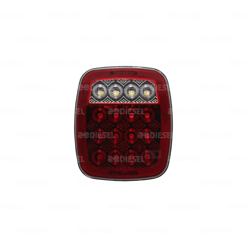 PLAFÓN 12/24V 16 LED TIPO JEEP ROJO/BLANCO ALTA/BAJA/REVERSA ESTROBO