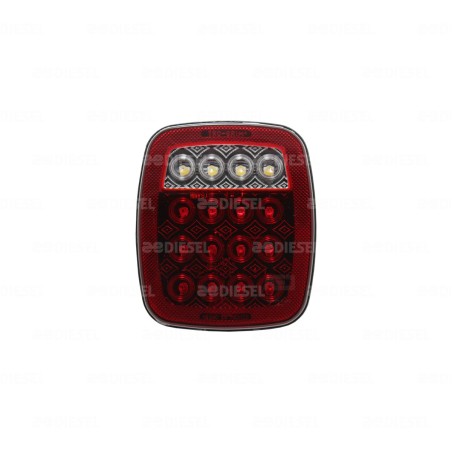 PLAFÓN 12/24V 16 LED TIPO JEEP ROJO/BLANCO ALTA/BAJA/REVERSA ESTROBO