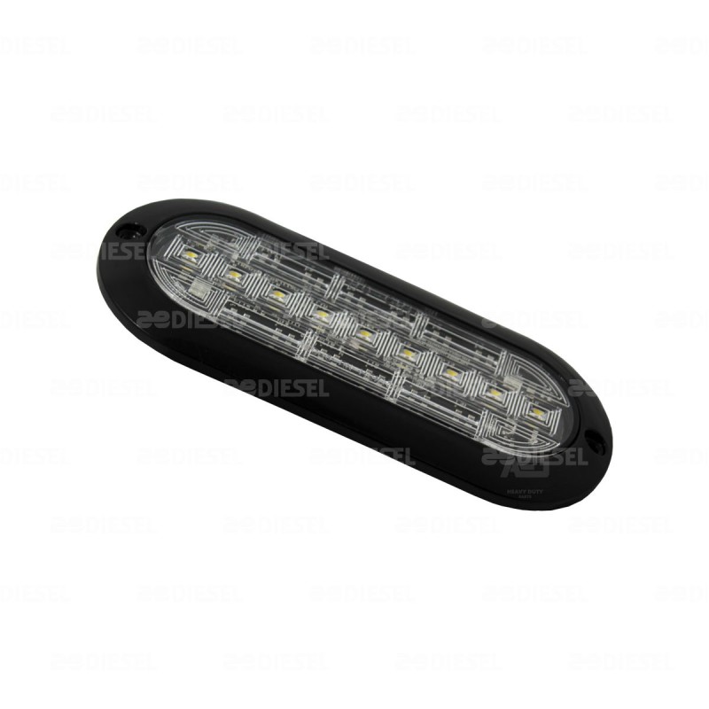 PLAFÓN 12/24V 9 LED OVALADO BLANCO NEGRO PLANO REVERSA