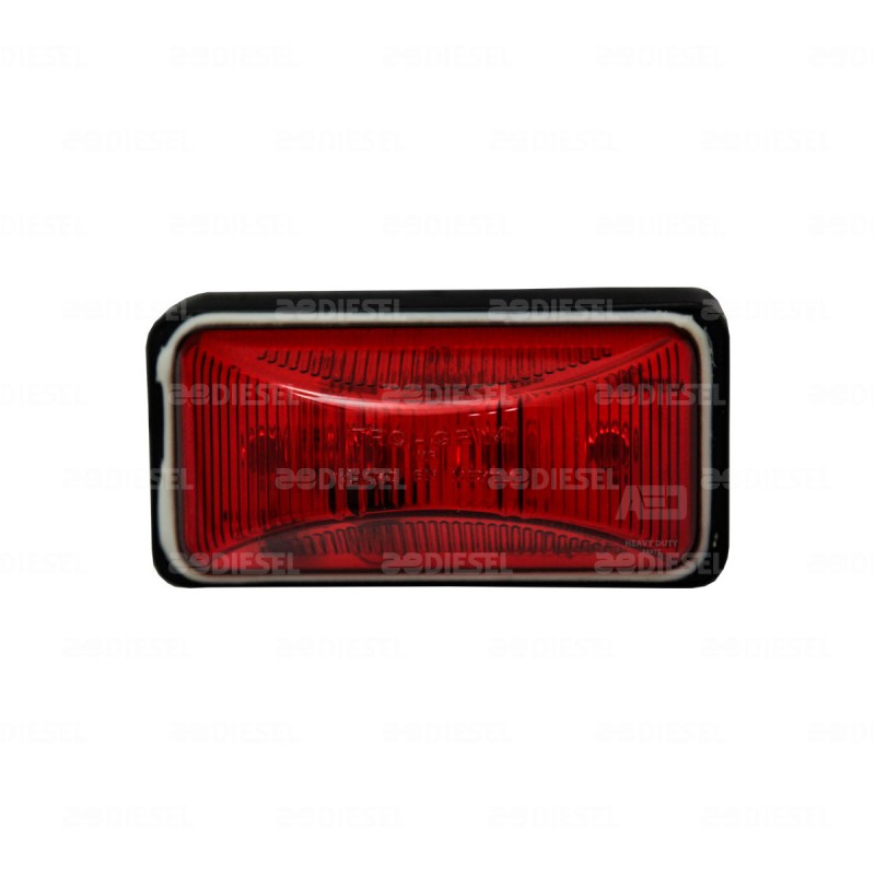 PLAFÓN 12/24V 4 LED LATERAL ROJO NEGRO FIJA