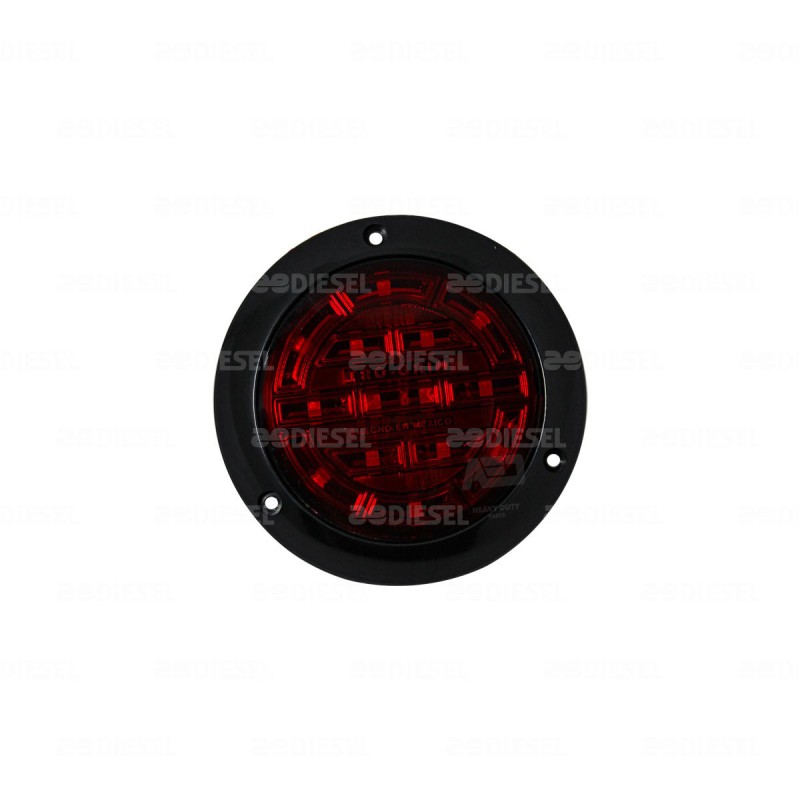 PLAFÓN 12/24V 14 LED 4" ROJO NEGRO PLANO ALTA/BAJA/FIJA