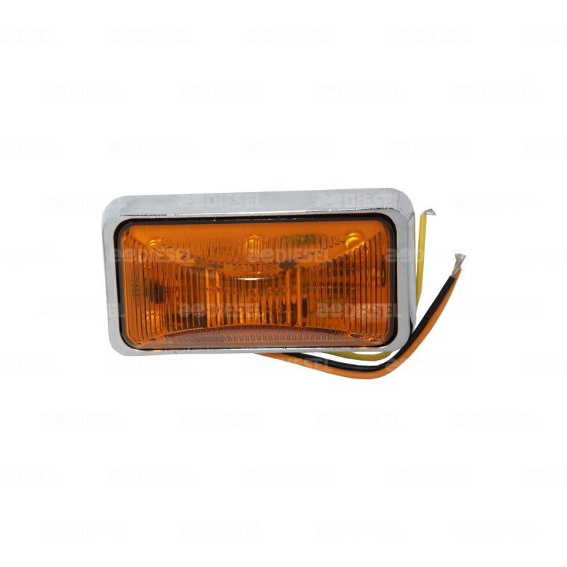 PLAFÓN 12/24V 6 LED LATERAL ÁMBAR CROMADO ESTROBO