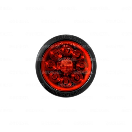 PLAFÓN 12/24V 8 LED 4" ROJO GOMA ALTA/BAJA/FIJA