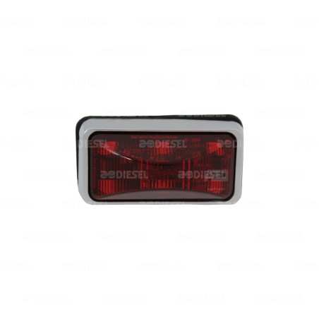 PLAFÓN 12/24V 6 LED LATERAL ROJO CROMADO ESTROBO