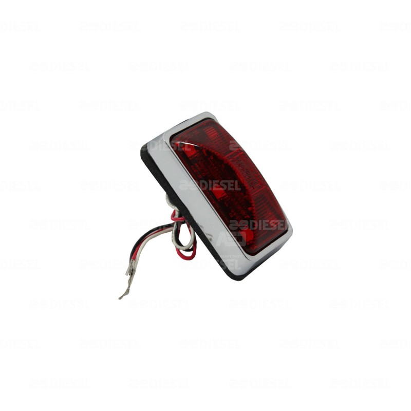 PLAFÓN 12/24V 6 LED LATERAL ROJO CROMADO ESTROBO
