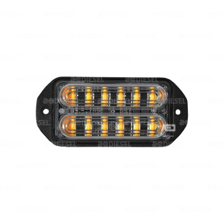 PLAFÓN 12V/24V ÁMBAR ESTROBO DOBLE ROW