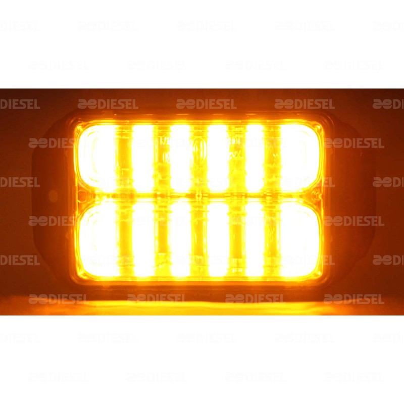 PLAFÓN 12V/24V ÁMBAR ESTROBO DOBLE ROW