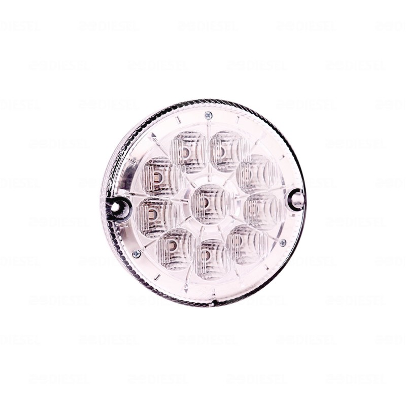 PLAFON 24V LED AMBAR MICA CRISTAL 110MM