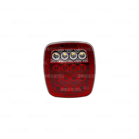 PLAFÓN 12/24V 16 LED TIPO JEEP ROJO/BLANCO ALTA/BAJA/REVERSA SIN MOVIMIENTO