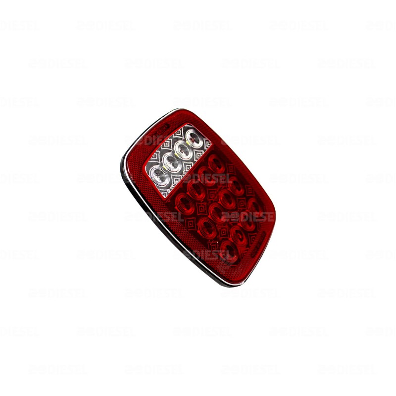 PLAFÓN 12/24V 16 LED TIPO JEEP ROJO/BLANCO ALTA/BAJA/REVERSA SIN MOVIMIENTO