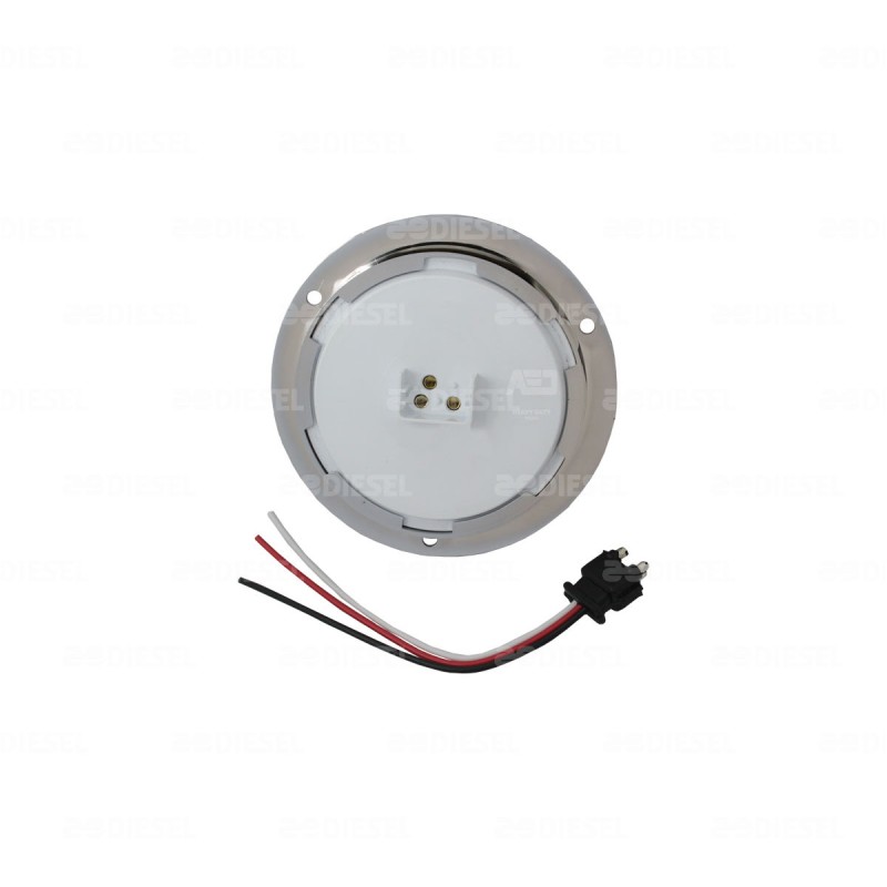 PLAFÓN 12/24V 12 LED 4" ÁMBAR CROMADO ALTA/BAJA