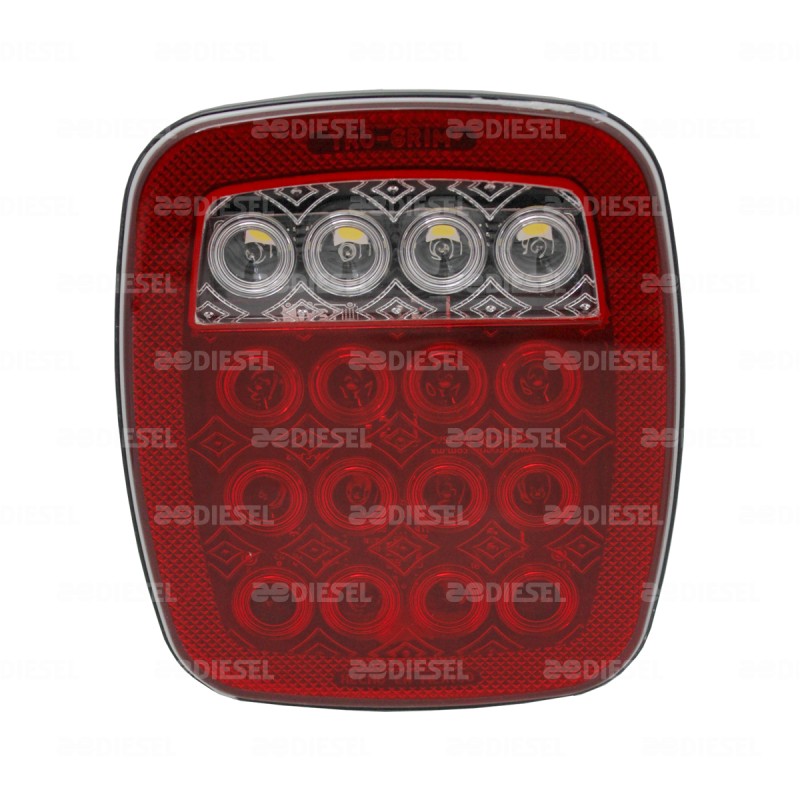 PLAFÓN 12/24V 16 LED TIPO JEEP ROJO/BLANCO ALTA/BAJA/REVERSA DINÁMICO
