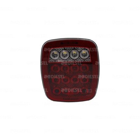 PLAFÓN 12/24V 16 LED TIPO JEEP ROJO/BLANCO ALTA/BAJA/REVERSA DINÁMICO