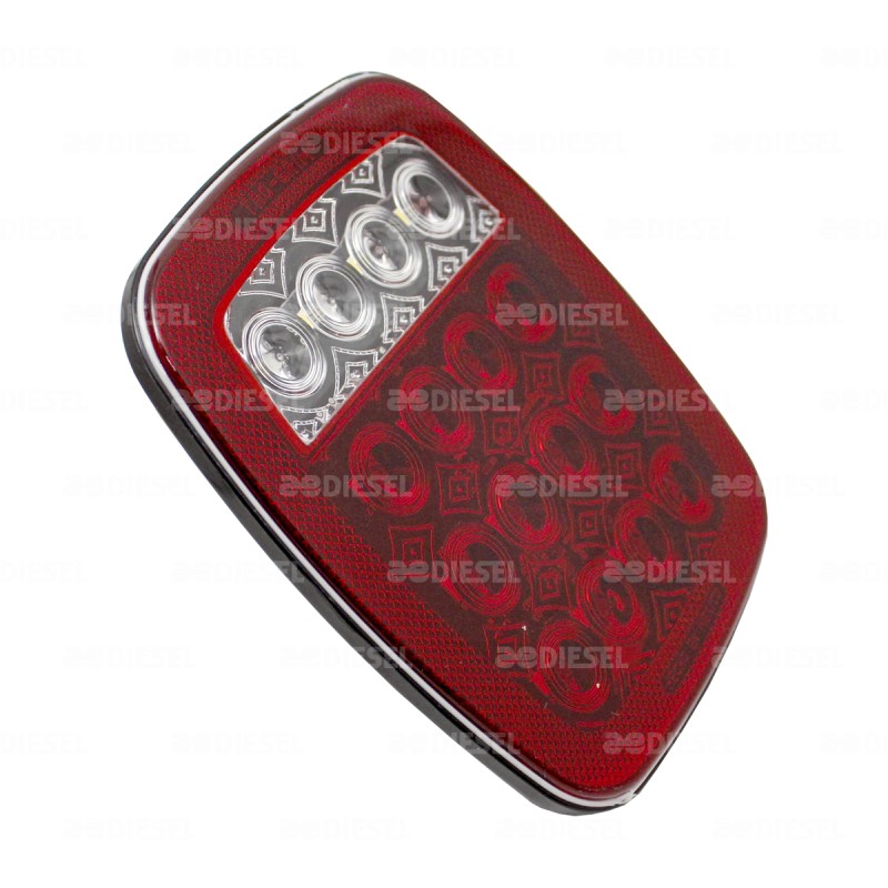 PLAFÓN 12/24V 16 LED TIPO JEEP ROJO/BLANCO ALTA/BAJA/REVERSA DINÁMICO