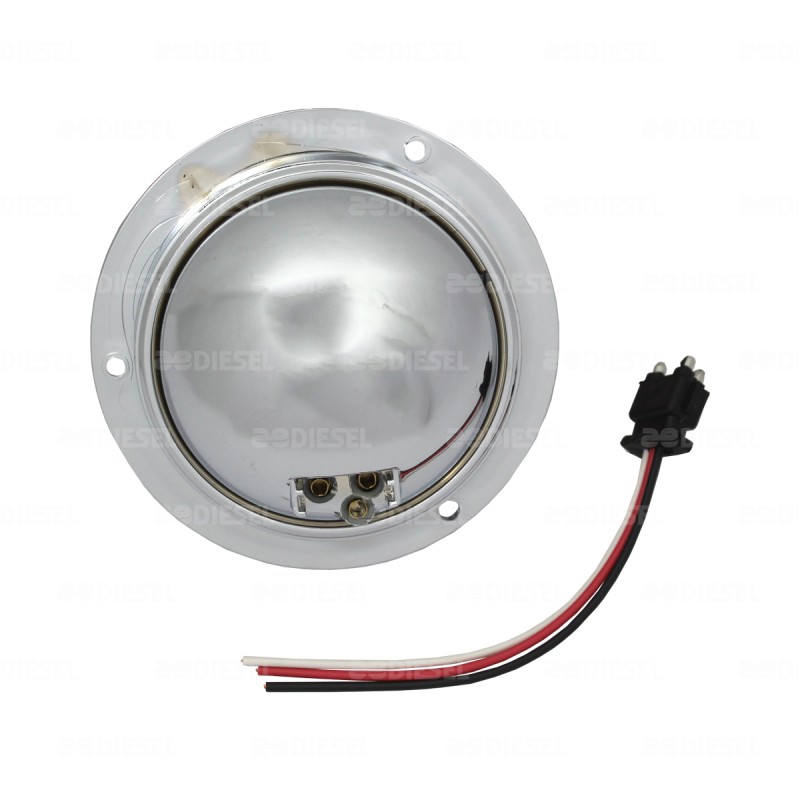 PLAFÓN 12/24V 8LED 4" ROJO CROMADO DESCONTINUADO