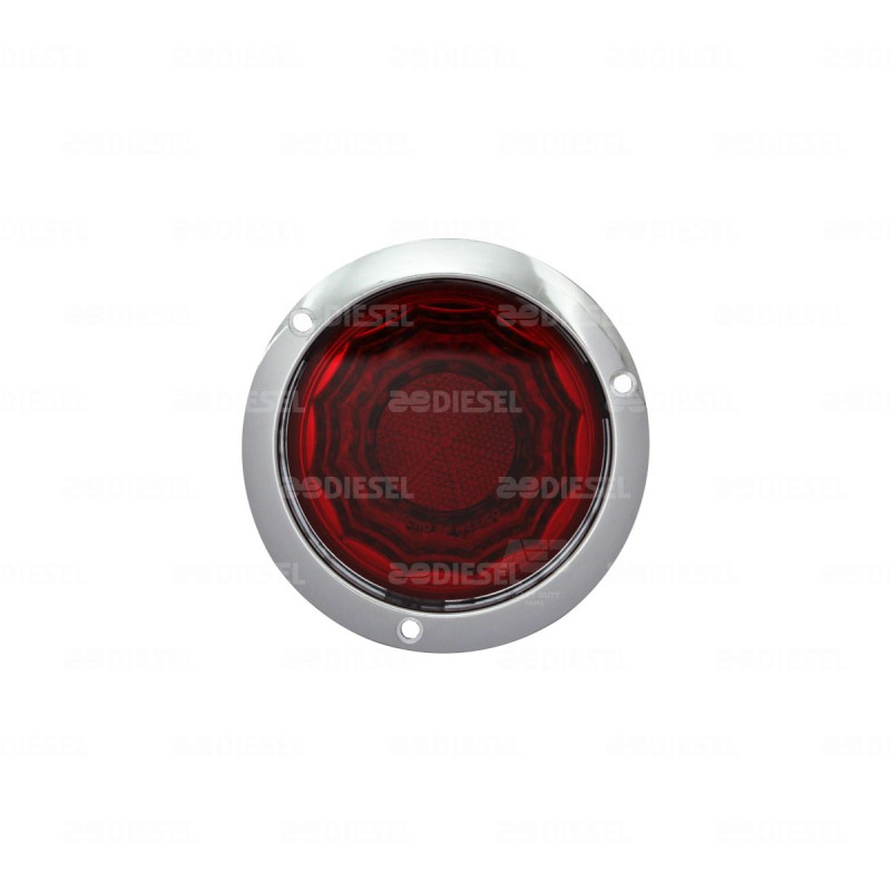PLAFÓN 12/24V 24 LED 4" ROJO CROMADO MOVIMIENTO/ESTROBO