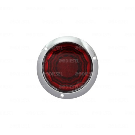 PLAFÓN 12/24V 24 LED 4" ROJO CROMADO MOVIMIENTO/ESTROBO