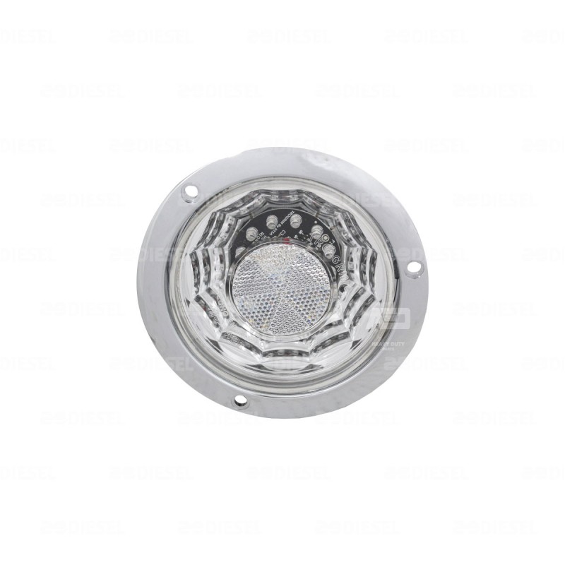 PLAFÓN 12/24V 24 LED 4" AZUL CROMADO MOVIMIENTO/ESTROBO