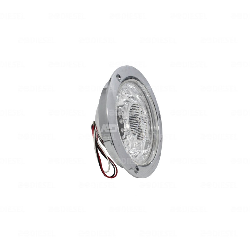 PLAFÓN 12/24V 24 LED 4" AZUL CROMADO MOVIMIENTO/ESTROBO
