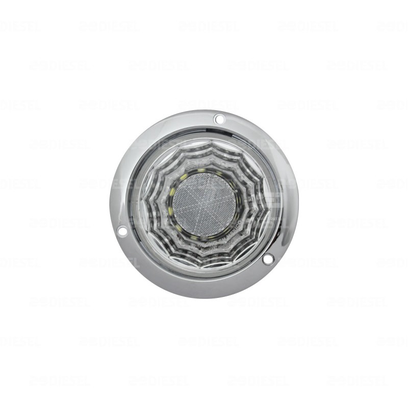 PLAFÓN 12/24V 24 LED 4" BLANCO CROMADO MOVIMIENTO/ESTROBO