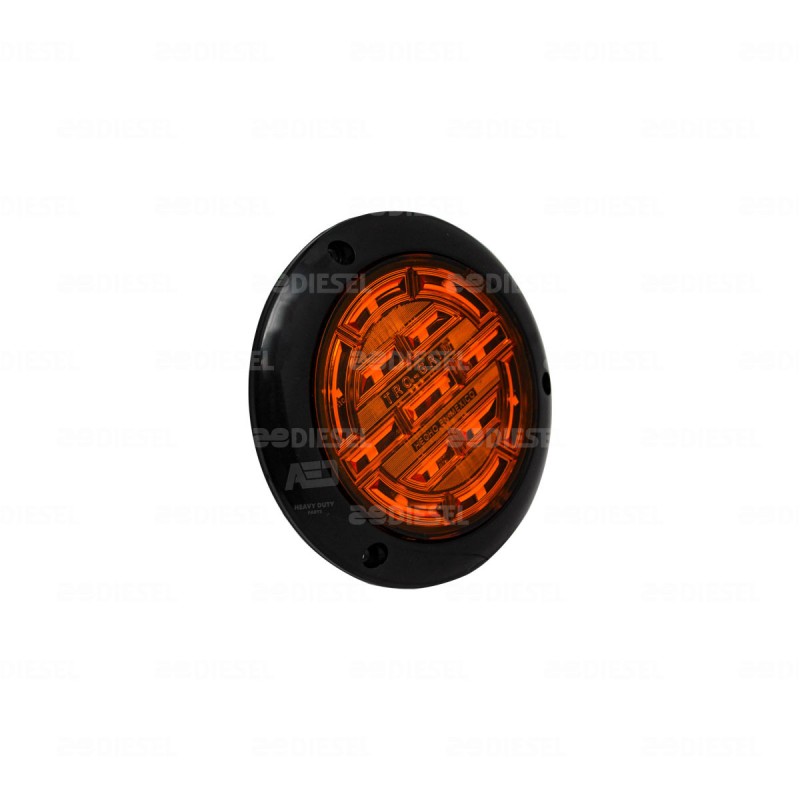 PLAFÓN 12/24V 14 LED 4" ÁMBAR NEGRO PLANO ALTA/BAJA/FIJA