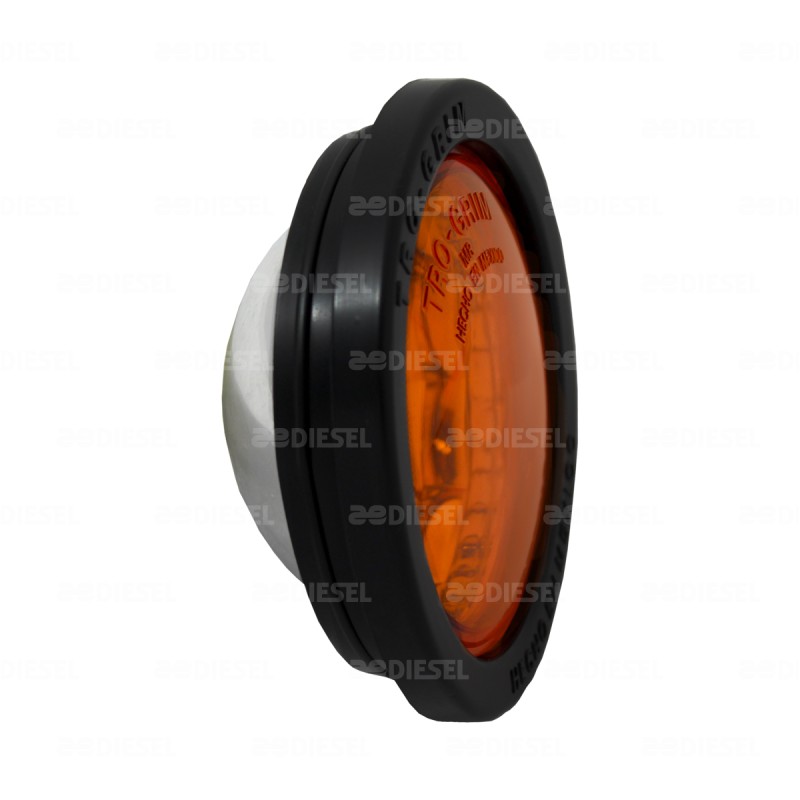 PLAFÓN 12V 24 LED 4" ÁMBAR GOMA ESTROBO