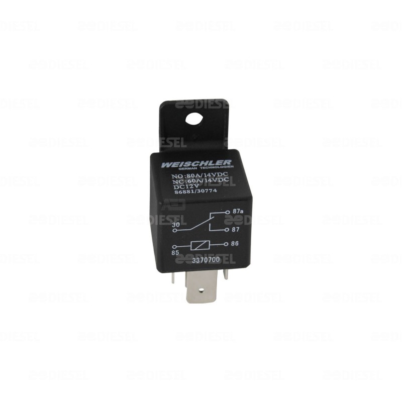 RELEVADOR 12V 5 P GRUESAS 60-80A NC NO