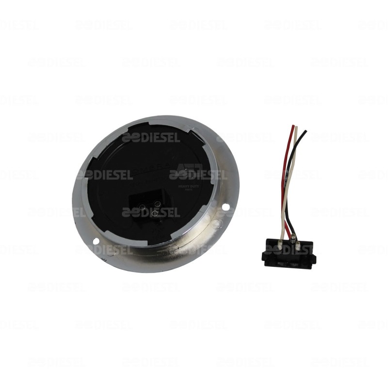 PLAFÓN 12V 10LED ROJO/CRISTAL 4" FIJO