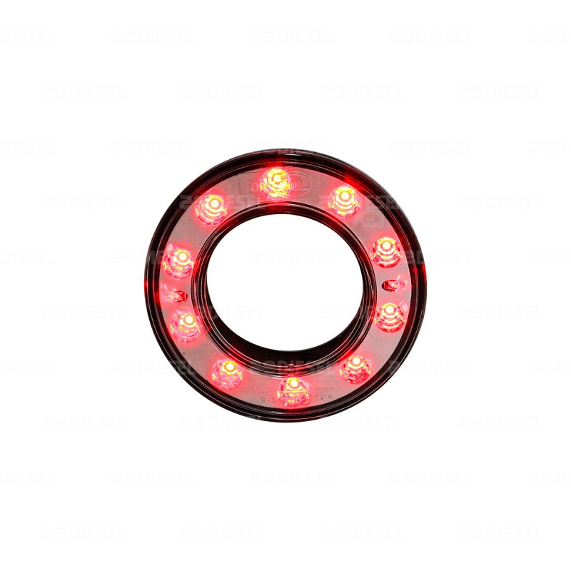 PLAFÓN 24V 10LED 2 FUNCIONES DONA ROJA