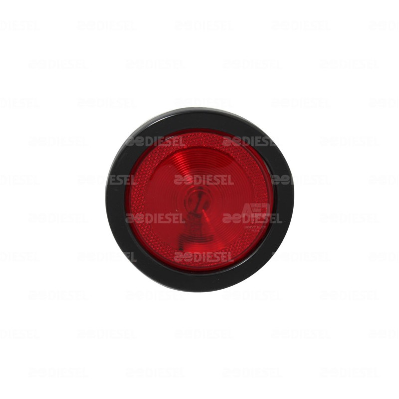 PLAFÓN 4" 12V ROJO REDON C/R F/INTER