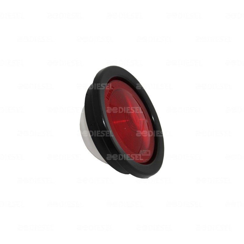 PLAFÓN 4" 12V ROJO REDON C/R F/INTER