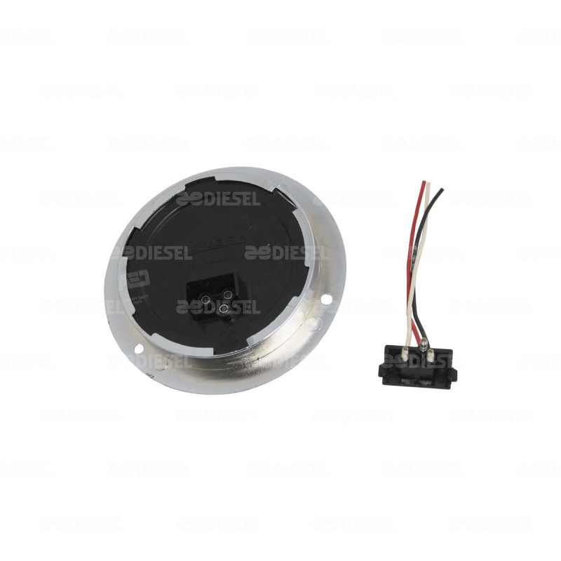 PLAFÓN 12V 10LED ROJO/CRISTAL 4" C/DES