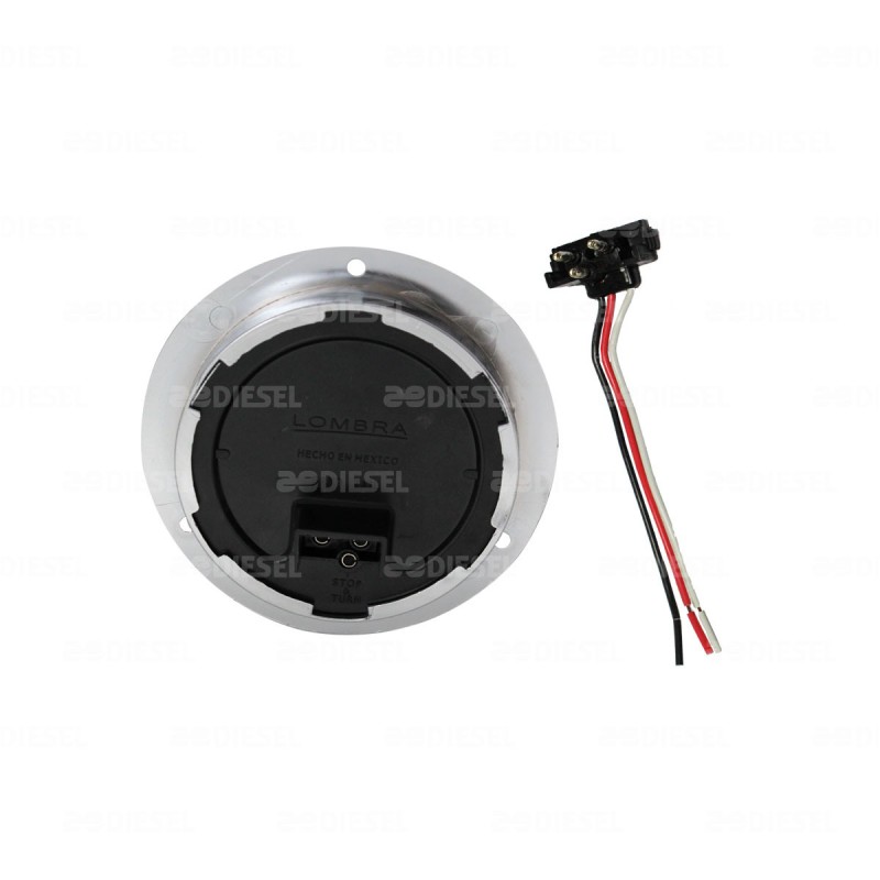 PLAFÓN 12V 10 LED ÁMBAR/CRISTAL 4" DESTE