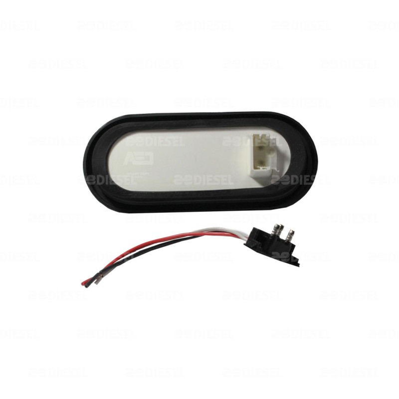 PLAFÓN 12V 10 LED ÁMBAR GOMA OVALADO