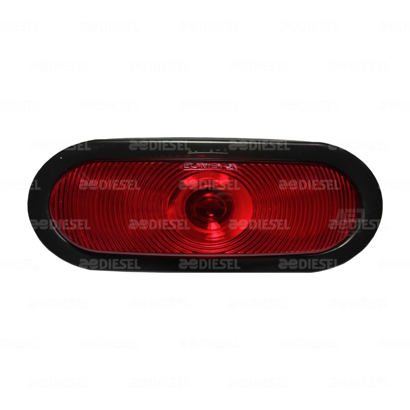 PLAFÓN ROJO 6" OVALADO 6002 C/C