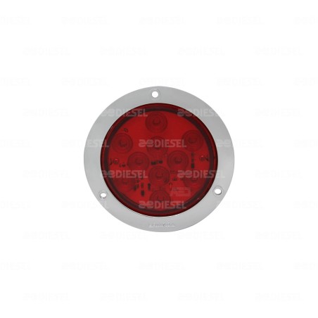 PLAFÓN 12V 10 LED ROJO 4" BRIDA CR DESTE