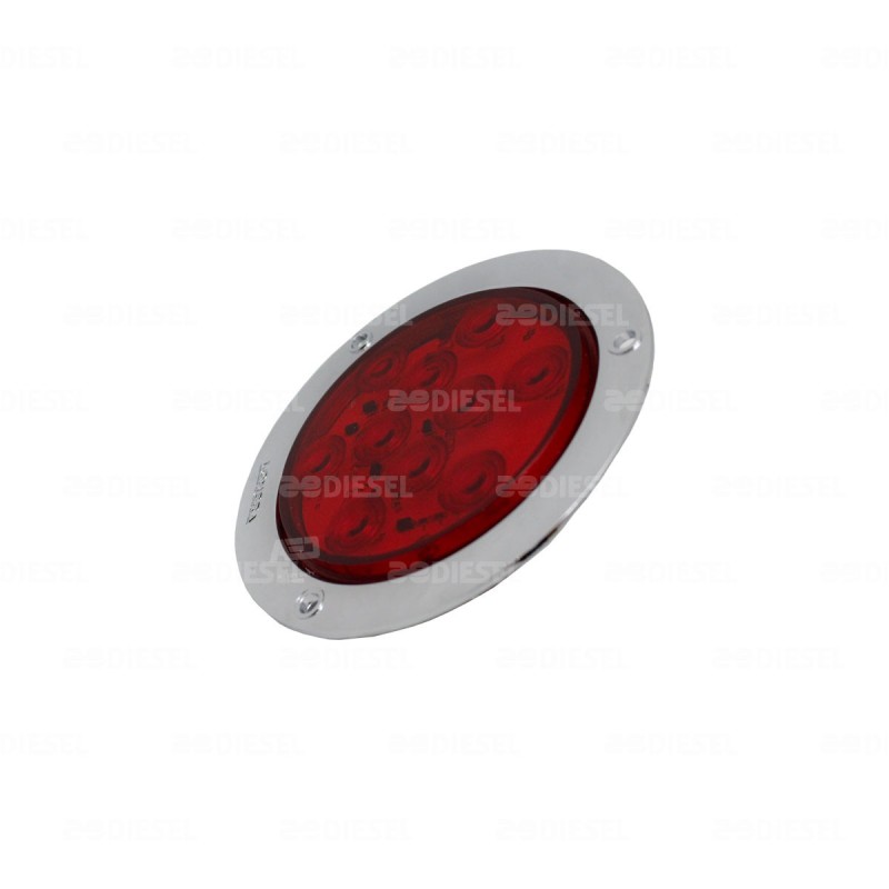 PLAFÓN 12V 10 LED ROJO 4" BRIDA CR DESTE