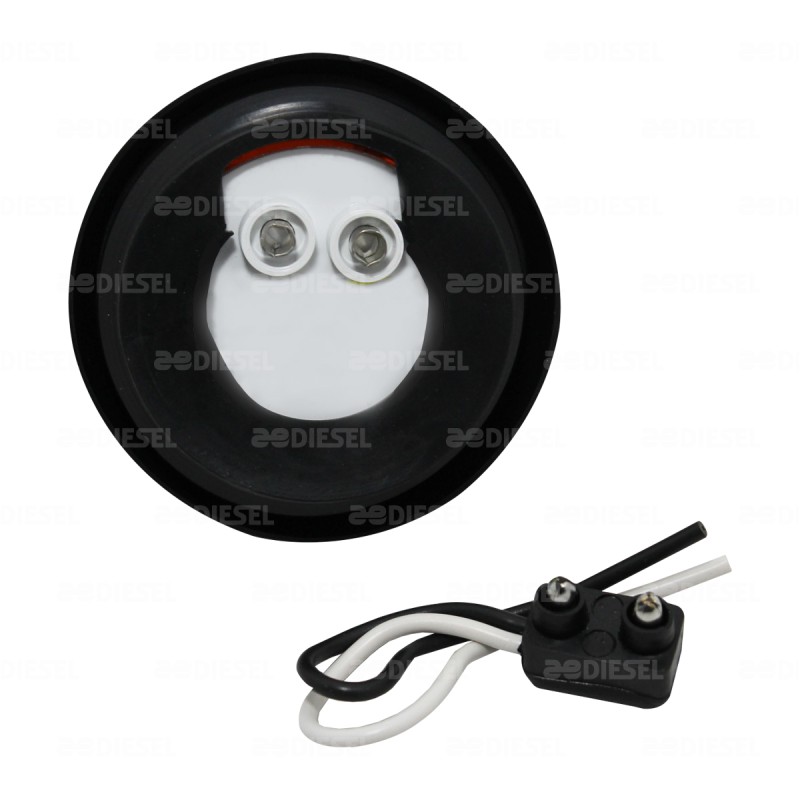 PLAFÓN 12/24V 3 LED 2" ÁMBAR GOMA FIJA