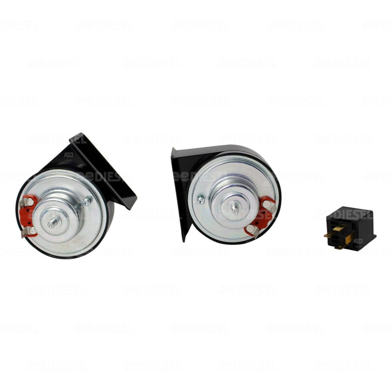 BOCINA 24V CLAXON CARACOL C RELAY JUEGO