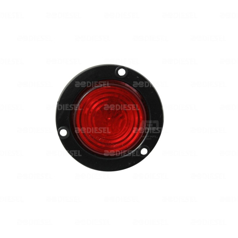PLAFON 12V FOCO ROJO 2"  BRIDA NEGRA