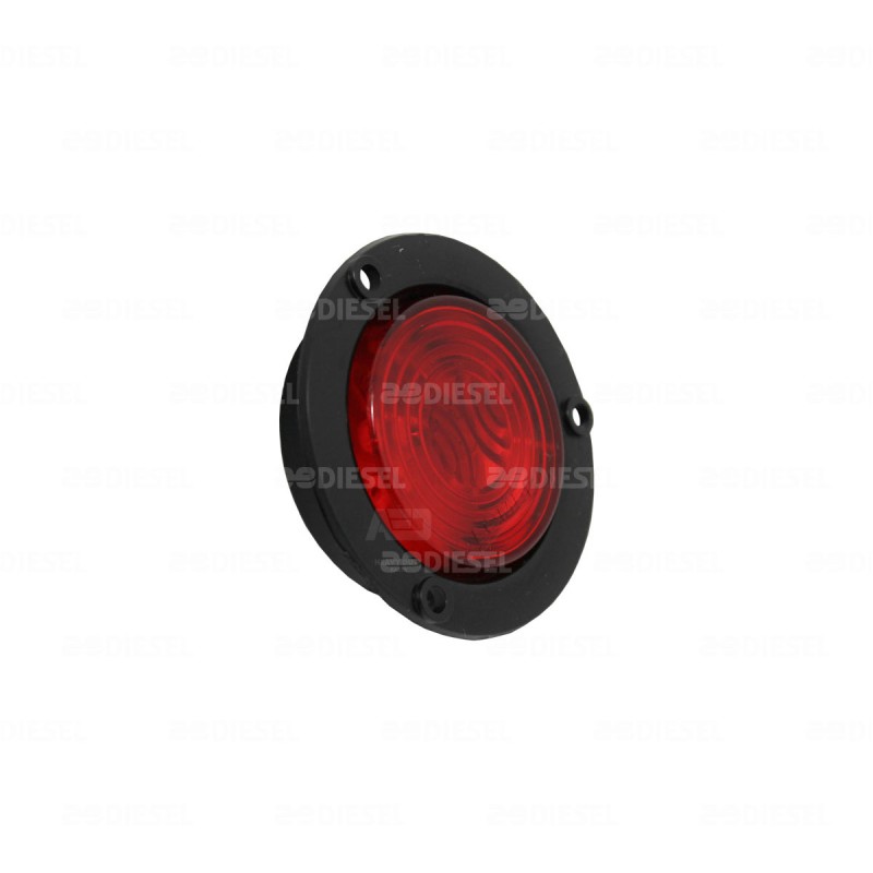 PLAFON 12V FOCO ROJO 2"  BRIDA NEGRA