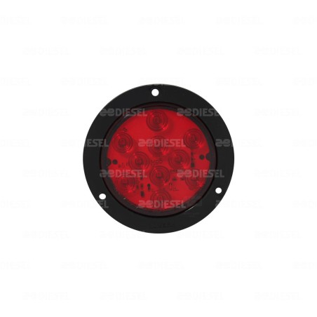 PLAFÓN 12/24V 10 LED ROJO 4" BRIDA NG
