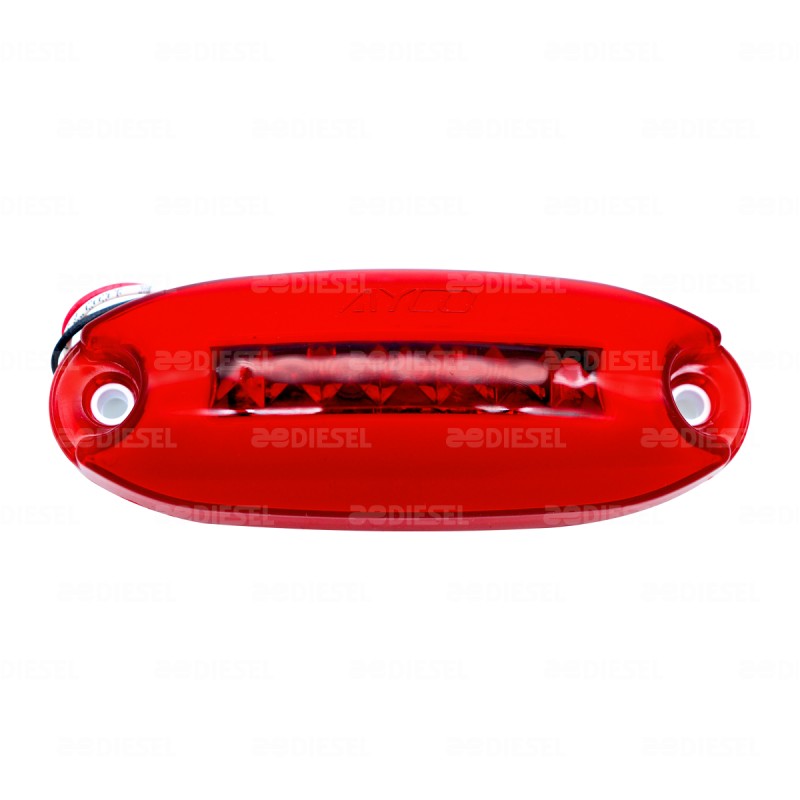 PLAFÓN 12/24V 5 LEDS LATERAL ROJO NEÓN FIJA AYCO